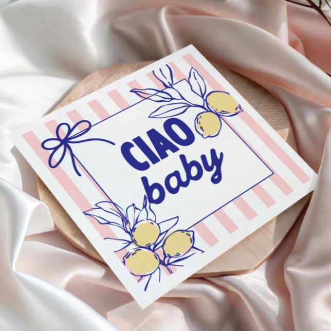 CIAO BABY Lemon Mediterranean Amalfi Napkins (Creator Uploaded)