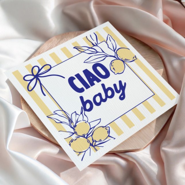 CIAO BABY Lemon Mediterranean Amalfi Napkins (Creator Uploaded)