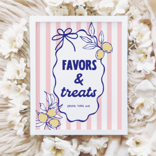 CIAO BABY Lemon Mediterranean Favors & Treats Sign (Creator Uploaded)