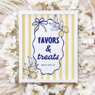 CIAO BABY Lemon Mediterranean Favors & Treats Sign