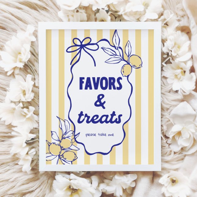 CIAO BABY Lemon Mediterranean Favors & Treats Sign (Creator Uploaded)