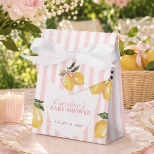 Ciao Baby Lemon Pink Baby Shower Favor Boxes