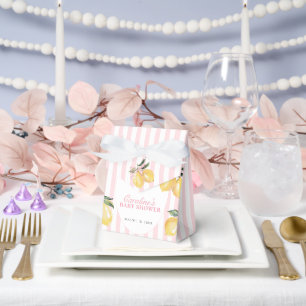 Ciao Baby Lemon Pink Baby Shower Favor Boxes