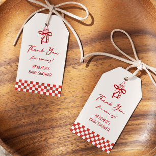 Ciao Baby Pizza Baby Shower Thank You Gift Tags