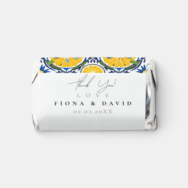 Ciao Baby Shower Lemon themed Shower Hershey's Miniatures (Front)