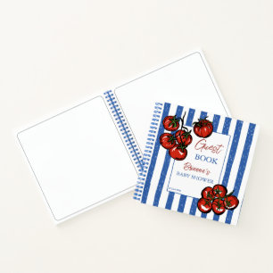Ciao baby tomato Italian baby shower guest book