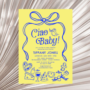 Ciao Baby Whimsical Italian Lemons Baby Shower Invitation