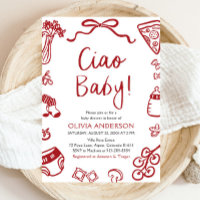 Ciao Baby Whimsical Italian Pizza Cute Baby Shower