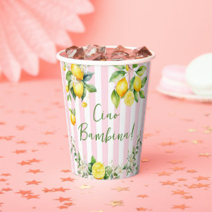 Ciao Bambina Baby Showe Girl Paper cup