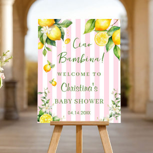 Ciao Bambina Baby Shower Welcome Sign Boards