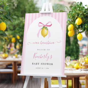 Ciao Bambina Lemon Baby Shower Welcome Sign