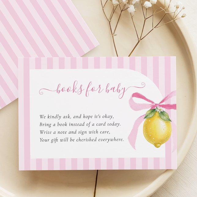 Ciao Bambina Pink Lemon Books for Baby Card (Creator Uploaded)