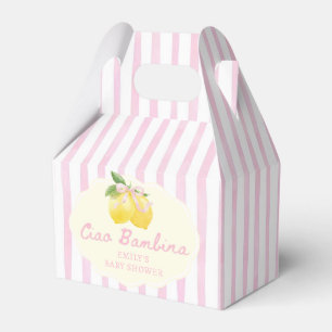 Ciao Bambina Yellow Lemon Baby Shower Favor Box
