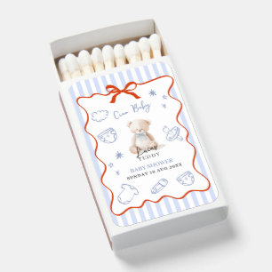 Ciao bambino blue baby shower  matchboxes