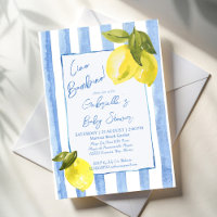 Ciao Bambino blue stripes lemons baby shower