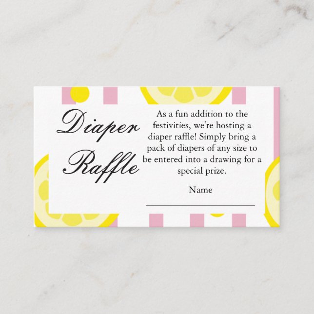 Ciao Bambino Diaper Raffle Card (Front)