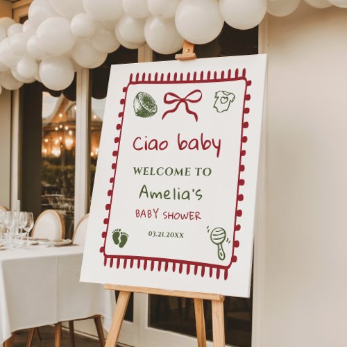 ciao bambino doodle baby pregnancy Baby Shower Foam Board