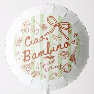 Ciao Bambino Green Helium Balloon