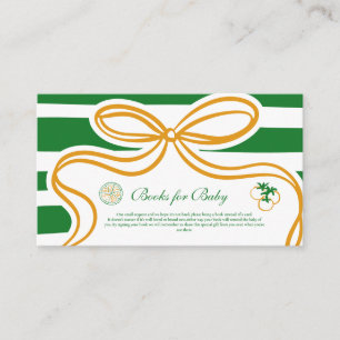 Ciao Bambino Green Italian Baby Shower Enclosure Card