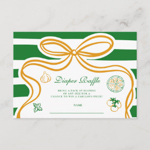 Ciao Bambino Green Italian Baby Shower Enclosure Card
