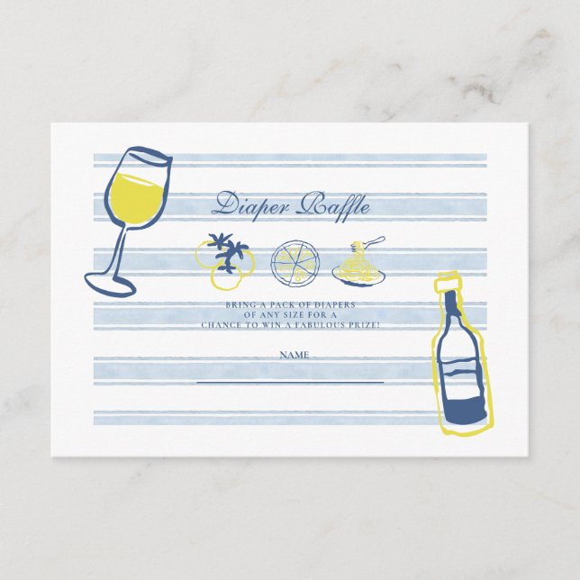 Ciao Bambino Italian Baby Shower Enclosure Card (Front)