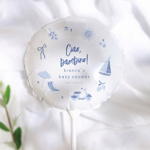 Ciao Bambino Italian Blue Boy Baby Shower Balloon