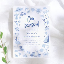 Ciao Bambino Italian Blue Boy Baby Shower