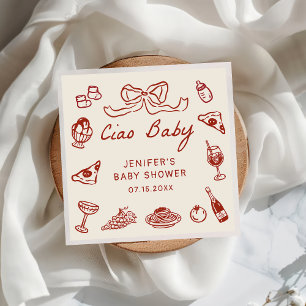 Ciao Bambino Italian Illustrated Baby Shower Napkins