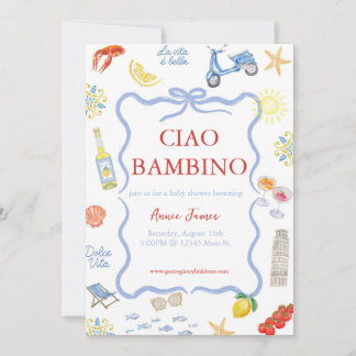 Ciao Bambino Italian Invitation
