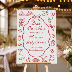 Ciao Bambino Italian Lemon Baby Shower Welcome Foam Board