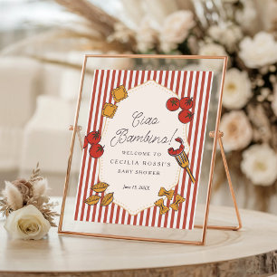 Ciao Bambino Italian Pasta Baby Shower Sign