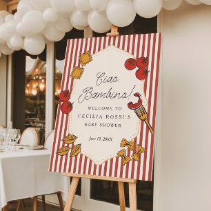 Ciao Bambino Italian Pasta Baby Shower Sign
