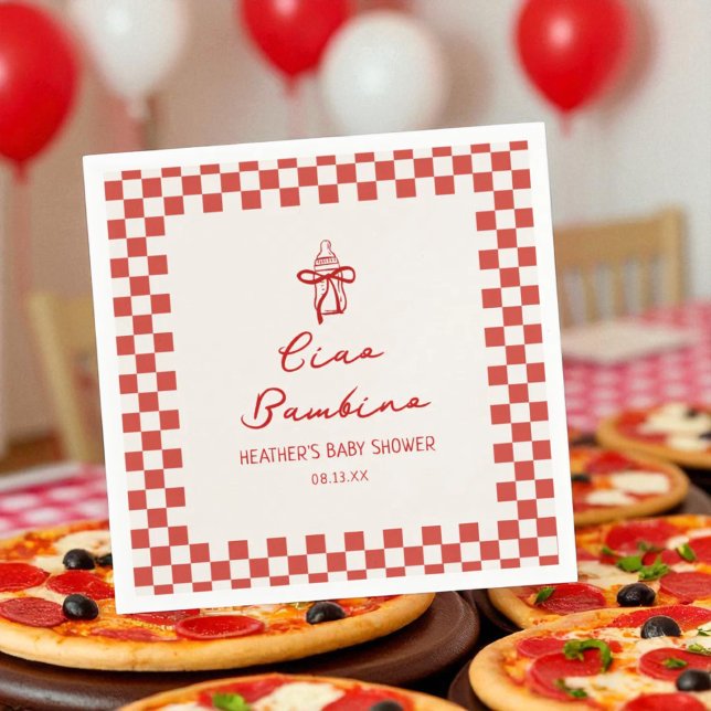 Ciao Bambino Italian Pizza Baby Shower Napkins (Creator Uploaded)
