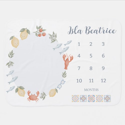 Ciao Bambino Italian Summer Milestone Blanket