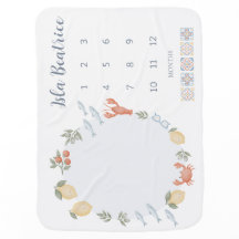Ciao Bambino Italian Summer Milestone Blanket