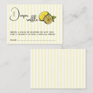 Ciao Bambino Lemon Baby Shower Diaper Raffle Enclosure Card