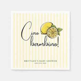 Ciao Bambino Lemon Italian Summer Baby Shower Napkins