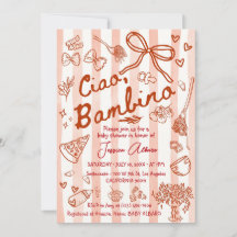 Ciao Bambino Red Baby Shower