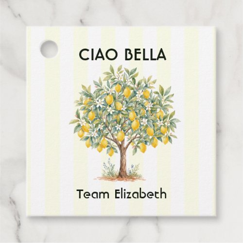 Ciao Bella Amalfi Coast Lemon Tree Bachelorette Favor Tags