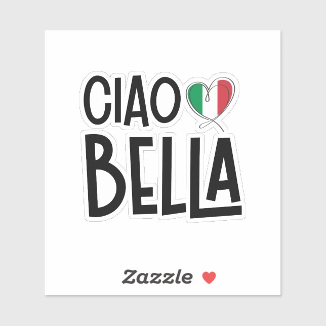 Ciao Bella– Cute Italy Heart Sticker (Sheet)