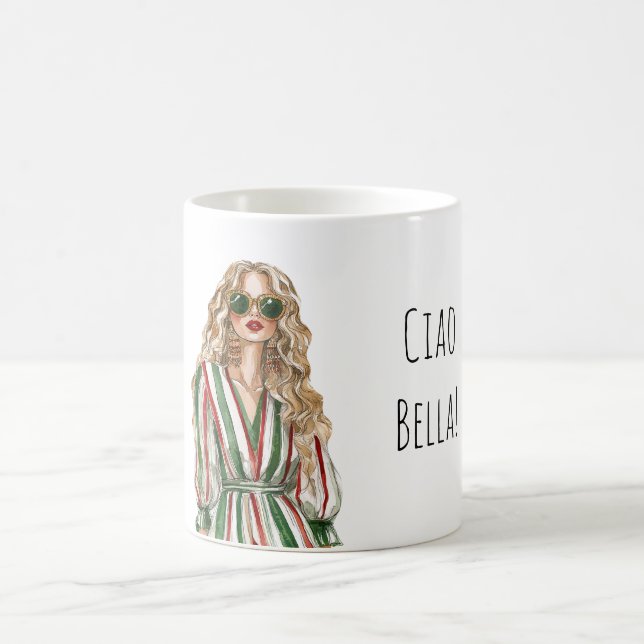 Ciao Bella (hello beautiful) Coffee Mug (Center)