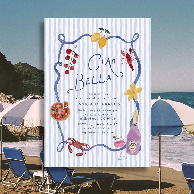 Ciao Bella Italian Bridal Shower Invitation (Creator Uploaded)