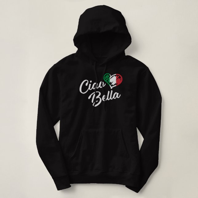 Ciao Bella - Italian Hello Beautiful Gift Long Sle Hoodie (Design Front)