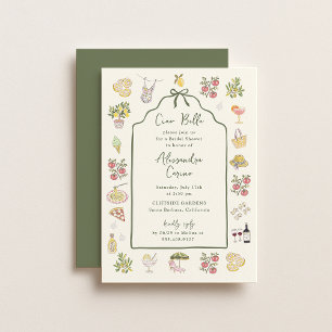 CIAO BELLA Italian Summer Bridal Shower Invitation