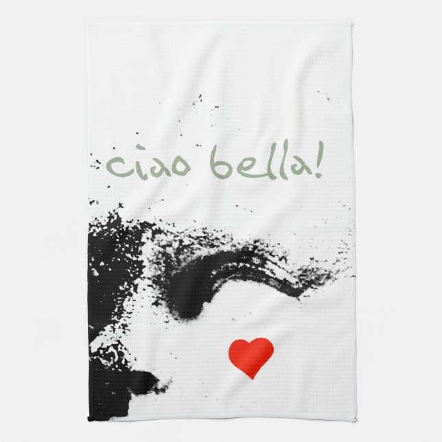 ciao bella! kitchen towel (Vertical)