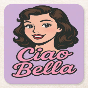 Ciao Bella Lavender Coaster Set