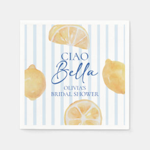 Ciao Bella Lemon Bridal Shower Napkins