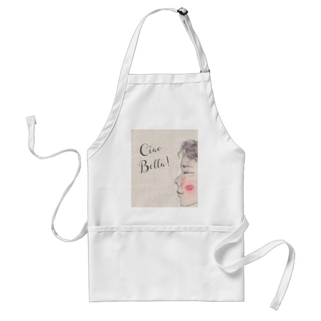Ciao Bella Original Watercolor Adult Apron (Front)