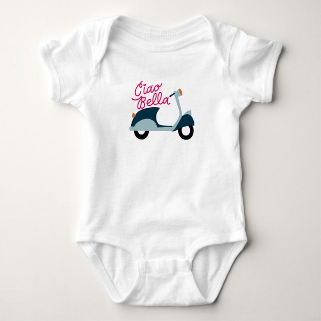 Ciao Bella Scooter Baby Bodysuit One Piece (Front)