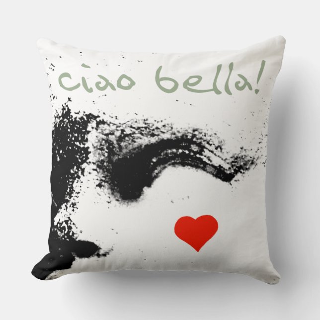 ciao bella! throw pillow (Front)